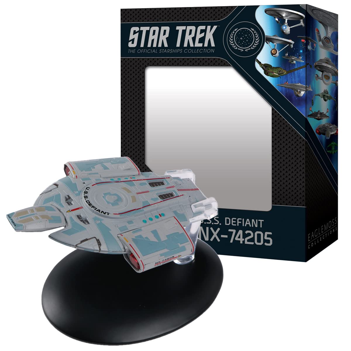 Star Trek U.S.S. Defiant NX-74205 Vaisseau Spatial (Boîte Édition Collector) - Collection Officielle Starships Star Trek par Eaglemoss Collections Modèle en Métal
