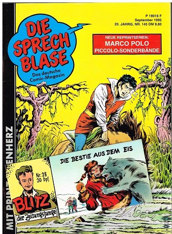 Die Sprechblase 145 , mit Ulf, Prinz Eisenherz, mit Blitz-Piccolo 28, 29.9.1995, Das große deutsche Comic-Magazin