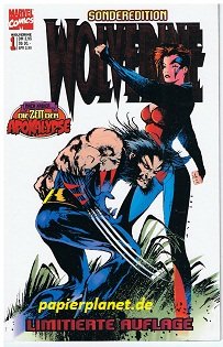 Wolverine 1, Nach Xavier : Die Zeit der Apokalypse. Variant-Cover , 1997, (Marvel Comics). Comic-Heft