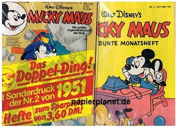 Micky Maus Heft 1986 Nr. 14 mit Reprint MM nr. 2/1951, OVP, 29.3.1986 .Comic-Heft Walt Disneys
