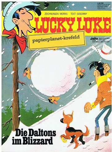 LUCKY LUKE 25 Les Dalton dans le Blizzard, 1ère édition 1980, Album souple Ehapa Comic
