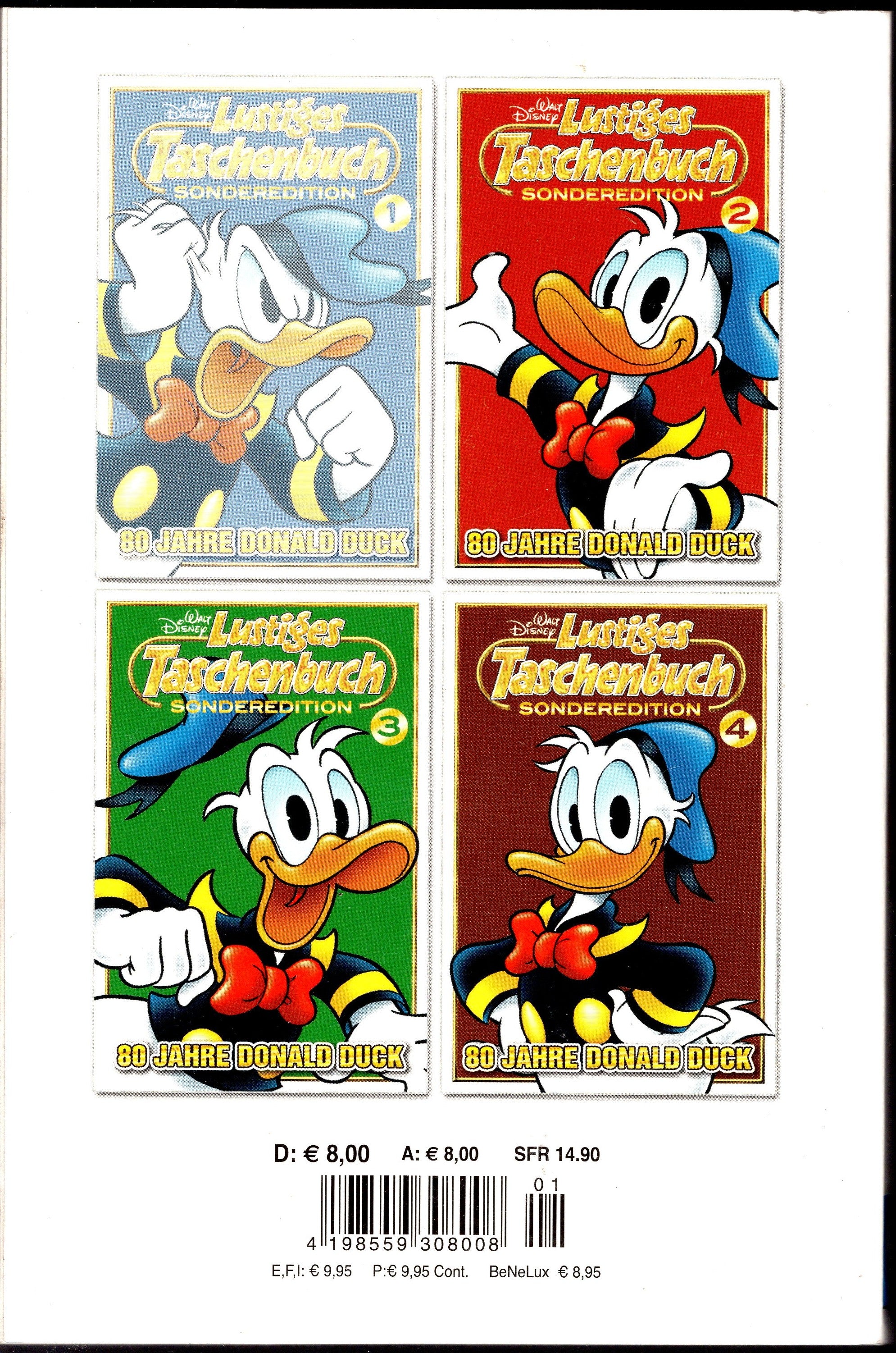 "80 Jahre Donald Duck" LTB Sonderedition / Vier Einzelbände