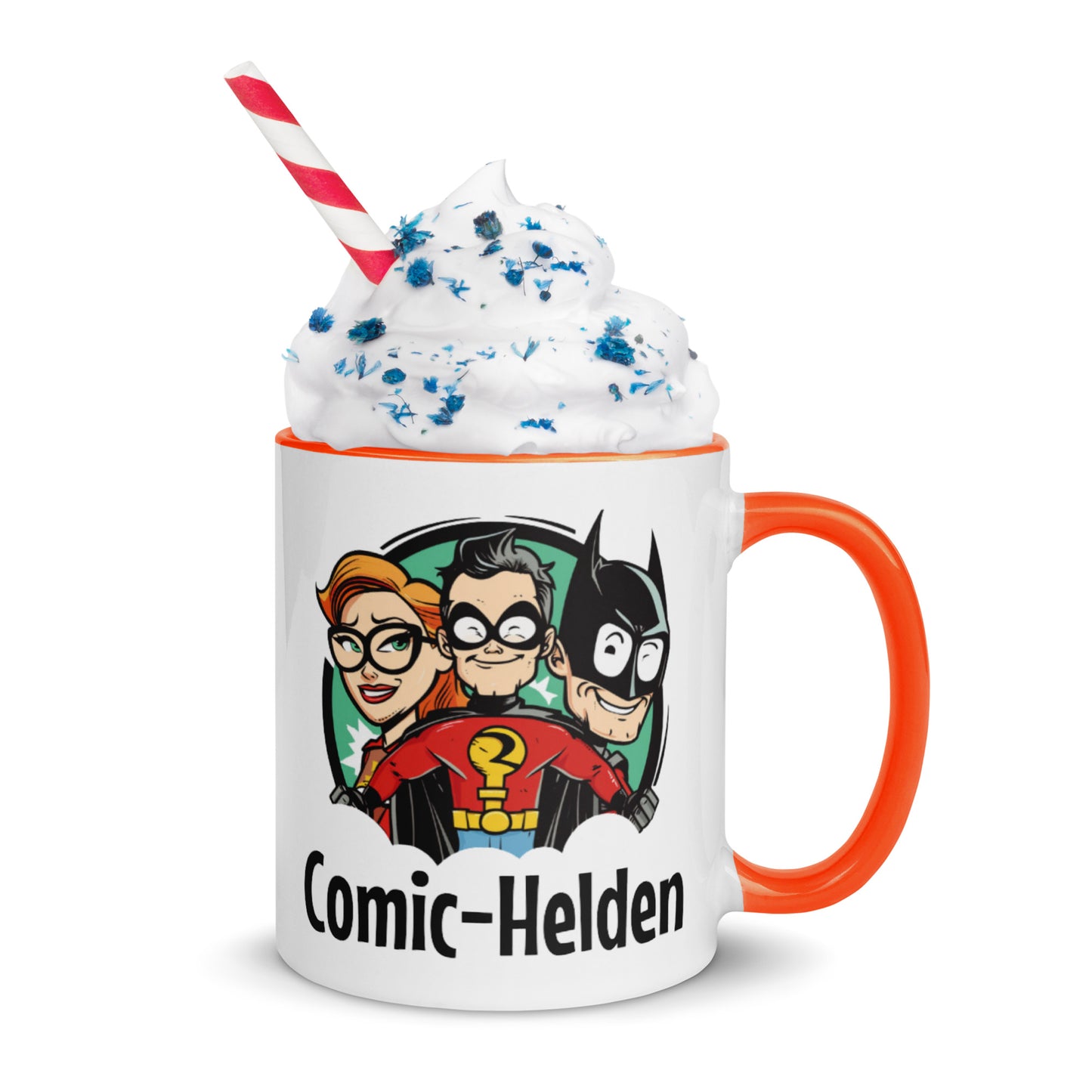 Tasse mit farbiger Innenseite Comic-Helden