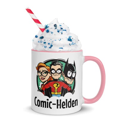 Tasse mit farbiger Innenseite Comic-Helden