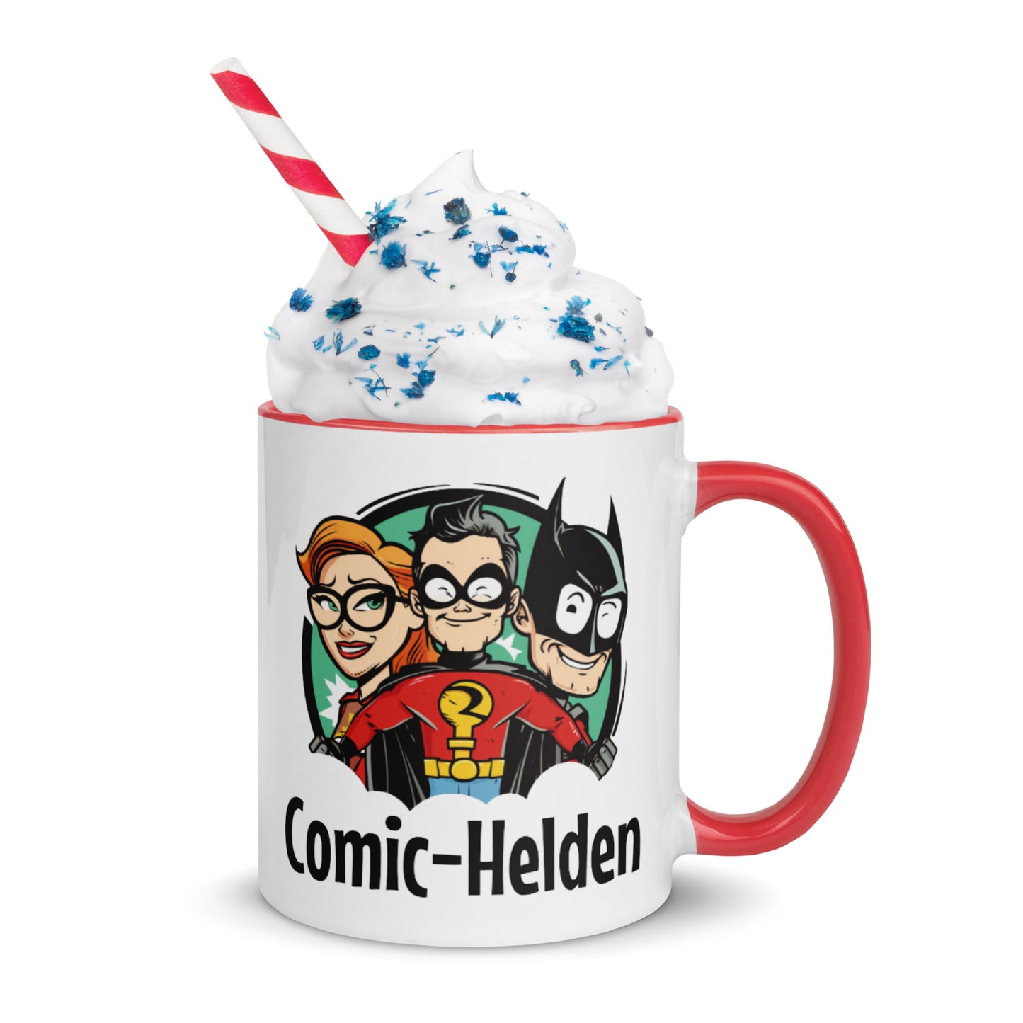 Tasse mit farbiger Innenseite Comic-Helden