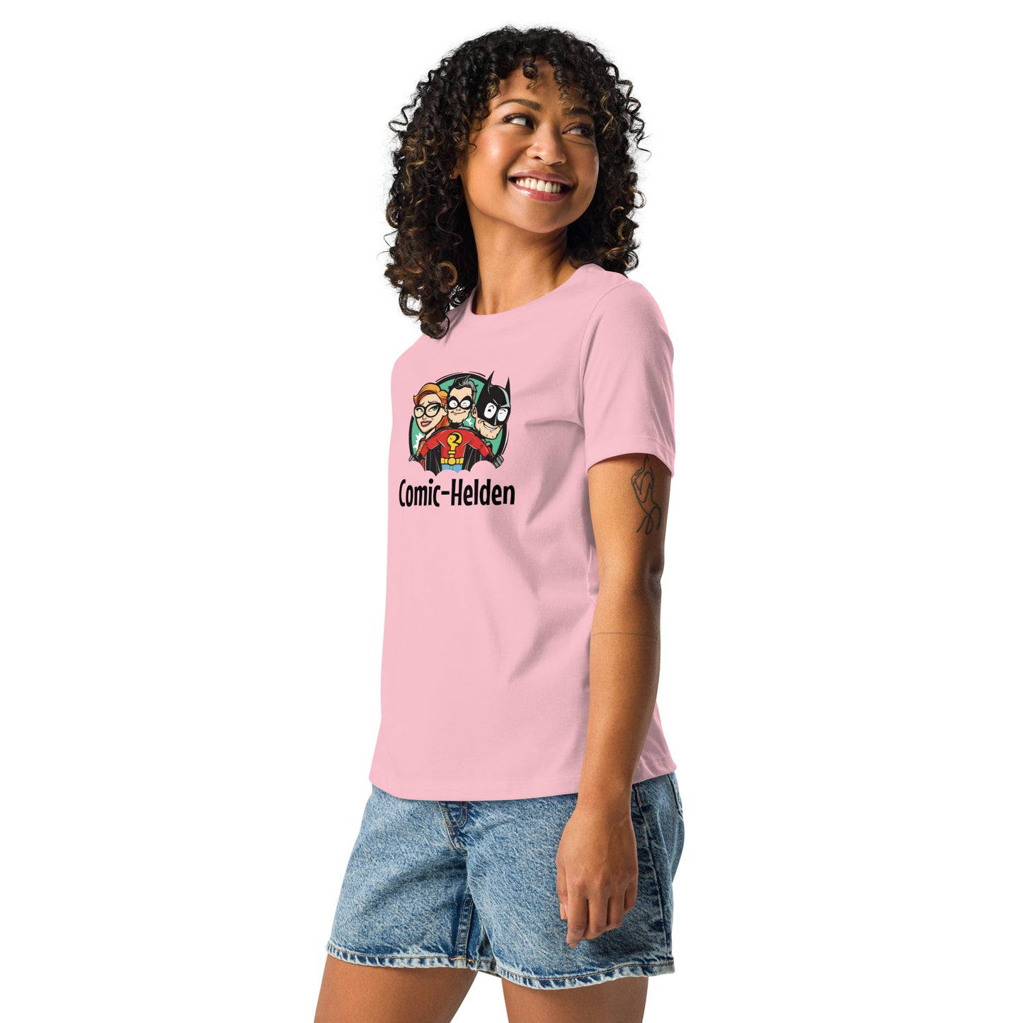 Lockeres Damen-T-Shirt Comic-Helden